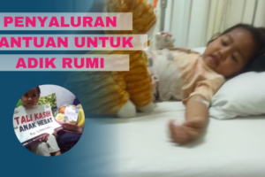 Peyaluran Bantuan Untuk Adik Rumi Penyintas Leukimia