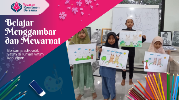Belajar Menggambar dan Mewarnai di Rumah Yatim Kahuripan