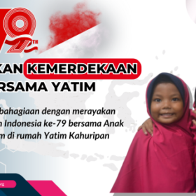 Memperingati kemerdekaan Indonesia ke79 di Rumah Yatim Kahuripan
