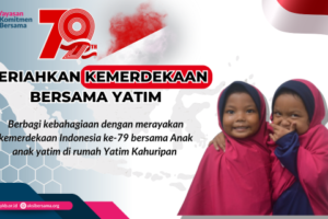 Memperingati kemerdekaan Indonesia ke79 di Rumah Yatim Kahuripan