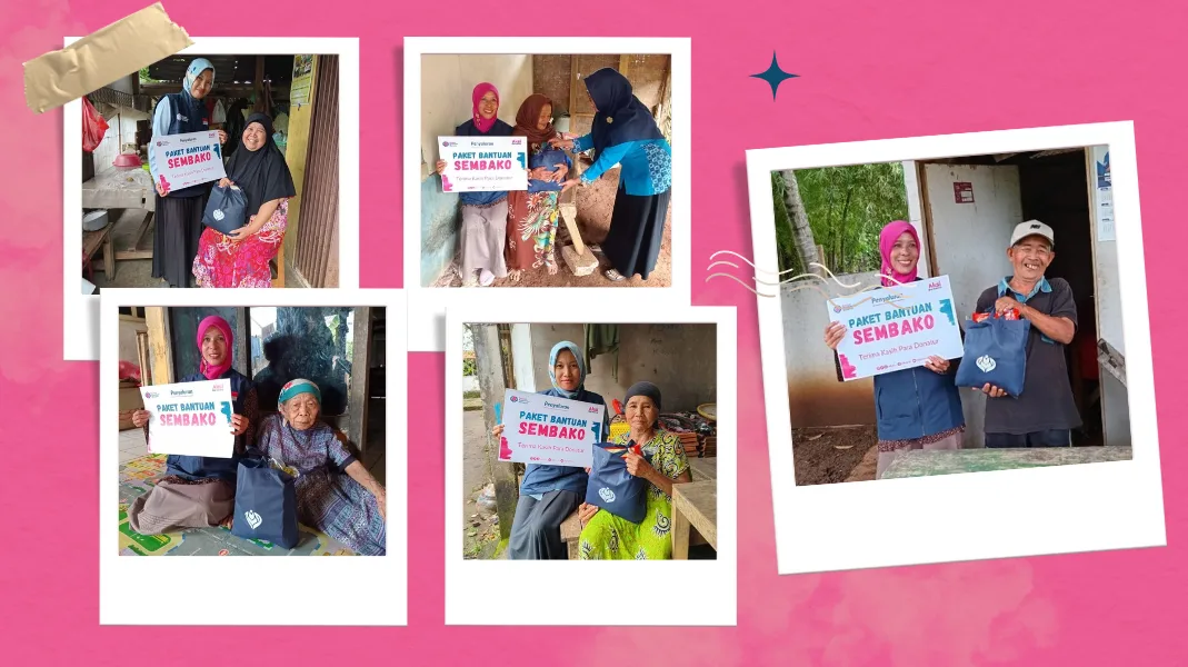 Bantuan sembako dhuafa lansia di kp Cibeber 2