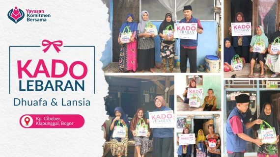 Penyaluran Kado Lebaran Dhuafa Lansia di Kampung Cibeber