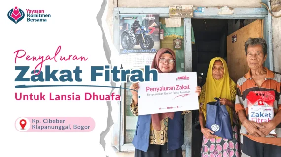 Penyaluran Zakat Fitrah untuk Lansia Dhuafa di Kampung Cibeber