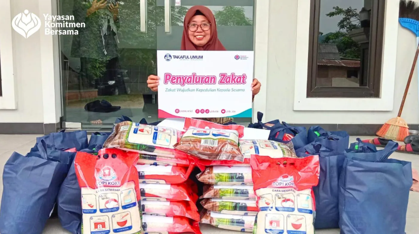 Penyaluran zakat Fitrah yayasan komitmen bersama bogor