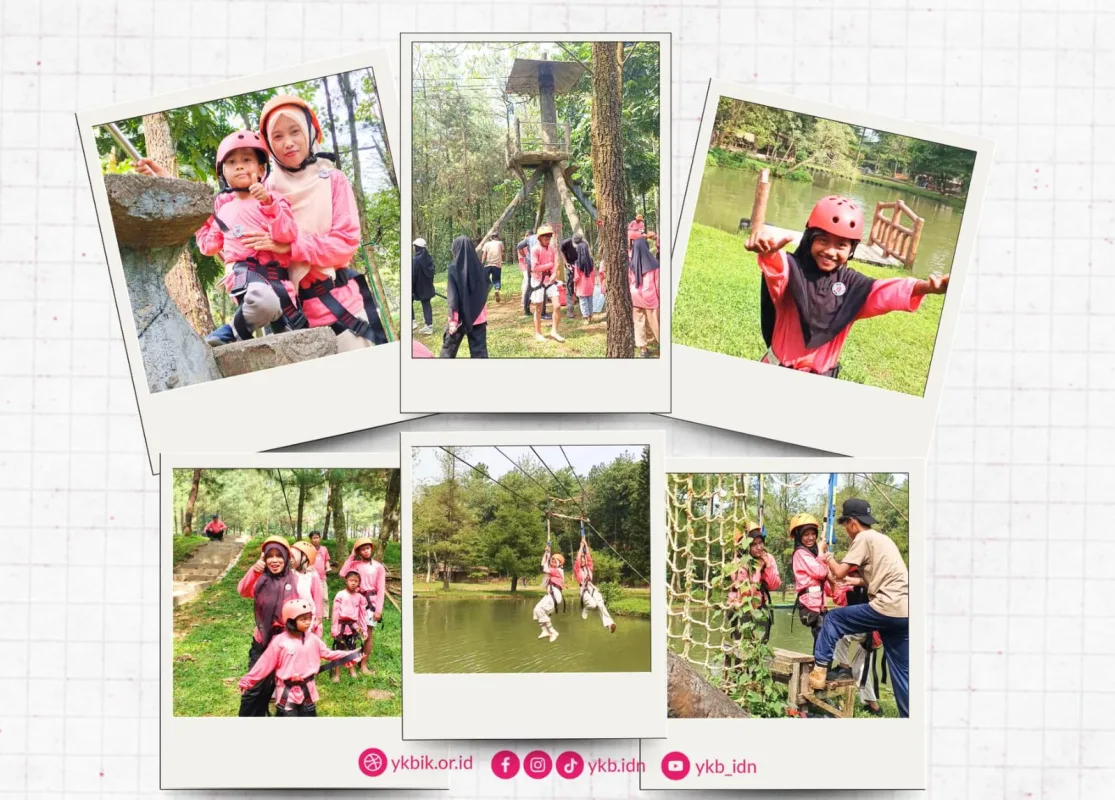 Flying fox bersama yatim di telaga cikeas