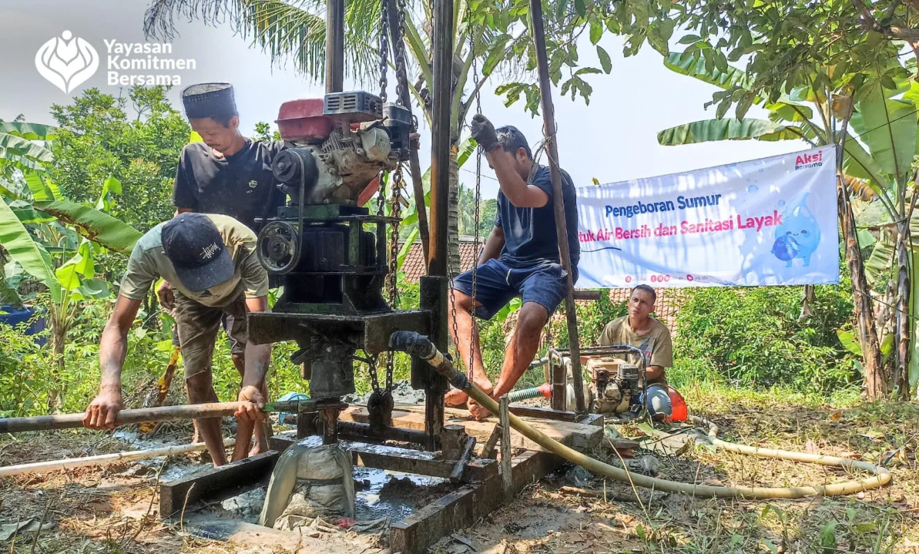 pengeboran sumur bor ponpes Darul Tawwabin