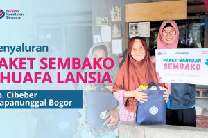 Penyaluran Sembako Dhuafa Lansia di Kampung Cibeber