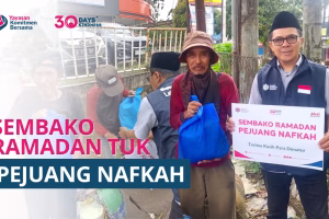Komitmen Bersama Salurkan Sembako Ramadhan Pejuang Nafkah di Transyogi Cibubur