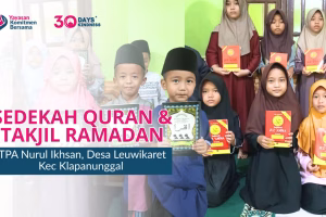 Komitmen Bersama Hadirkan Qur’an dan Takjil Tuk 50 Santri TPA Nurul Ikhsan