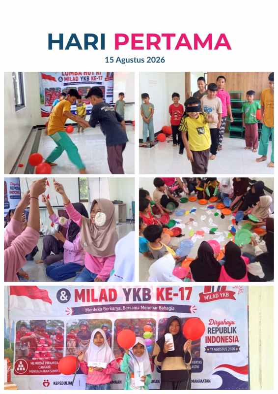 Beragam permainan seru menjadi pembuka rangkaian kegiatan HUT RI ke-81 dan Milad YKB ke-17.